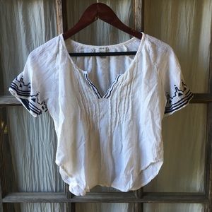 Boho white top